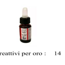 TEST ORO 14 KT Au. SAGGIO METALLI PREZIOSI , REAGENTE