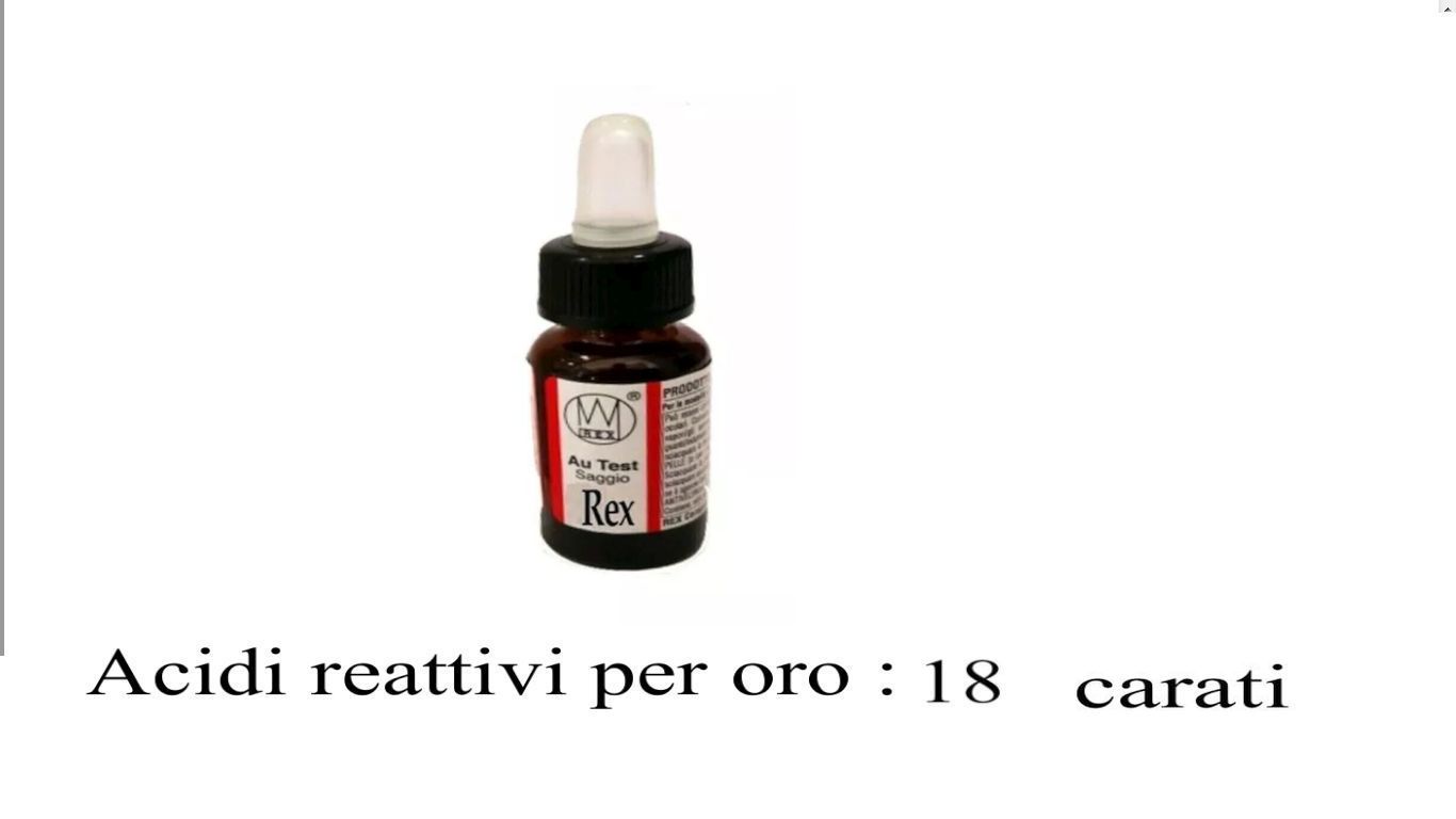 Reagente test oro 18 carati KT