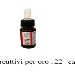 TEST ORO 22 KT Au. SAGGIO METALLI PREZIOSI , REAGENTE